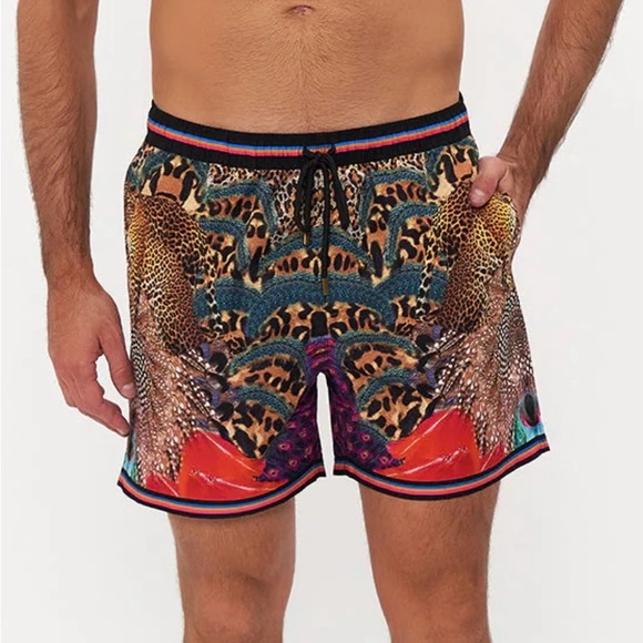 NWT. Camilla Elastic Waist Boardshort Xanadu Rising. - Picture 1 of 7